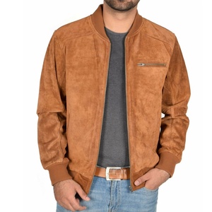 เสื้อแจ็คเก็ตหนังแกะบุขนหนานุ่มสำหรับผู้ชาย ยี่ห้อ PIHA SPORTS รุ่น Biker Vintage สีน้ำตาล ดีไซน์แบบ Bomber กันน้ำ กันลม เหมาะสำหรับฤดูหนาว - Product Image 1