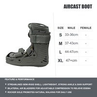 Botte Aircast à coque rigide stabilisatrice et vessie gonflable, semelle antidérapante, pour immobilisation et récupération post-fracture