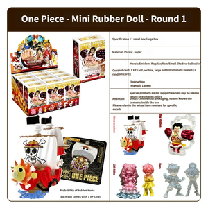 กล่องสุ่มฟิกเกอร์ยางขนาดเล็กสุดฮิต ฉบับที่ 1 ของสะสมตัวการ์ตูนแบบสุ่ม ของตกแต่งโต๊ะทำงาน เหมาะสำหรับเป็นของขวัญ - Product Image 3