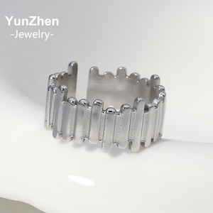 Offre Spéciale – Bague Ouverte Hypoallergénique en Acier Inoxydable pour Femme, Style Irrégulier, Tendance Ins, Bague de Couple, Vente en Gros, pour Femmes - Product Image 1