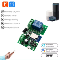 Interrupteur intelligent Wi-Fi Tuya 1 canal, relais à impulsions RF 433 MHz avec télécommande radio pour Alexa Google Home