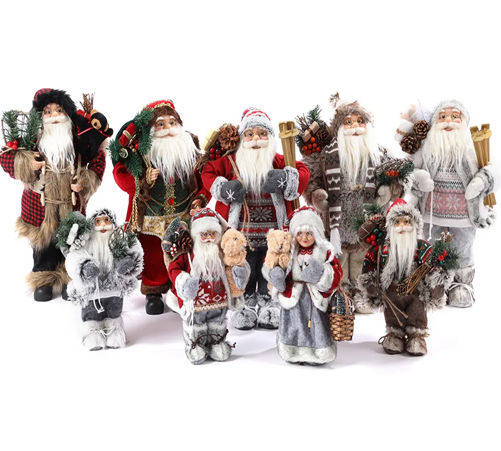 45CM Christmas standing santa claus Christmas gifts toys indoor home decoration