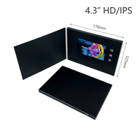 Livre vidéo LCD à couverture souple personnalisé 4.3 "5" 7 "10.1 pouces Livret Vidéo Musique Photo Entreprise Brochure Invitation Publicité