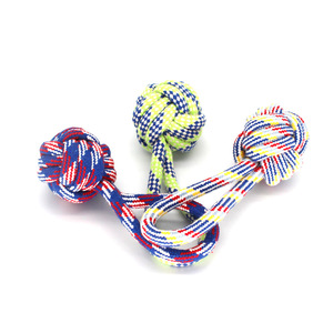 Juguete Masticable Resistente de Cuerda de Algodón Ecológica para Perros, para Limpiar los Dientes, Alivia el Aburrimiento, Pelota de Navidad para Interiores/Exteriores, Venta al por Mayor - Product Image 6