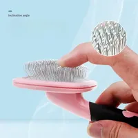 Cepillo Profesional 2 en 1 para Eliminar el Pelo de Mascotas, Peine de Acero Inoxidable con Puntas de Bola para Perros, Gatos, Teddy, Poodle