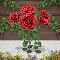Roses artificielles géantes en EVA, faites à la main, imperméables, de haute qualité, réalistes et vibrantes pour mariage, Saint-Valentin, fête des mères