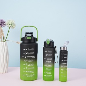 64 oz <span class=keywords><strong>2L</strong></span> Gradient 3-en-1 Time Marker Tumblers Vente en gros Bouteilles d'eau en vrac Bouteille d'eau en plastique Bouteilles <span class=keywords><strong>de</strong></span> sport - Product Image 5