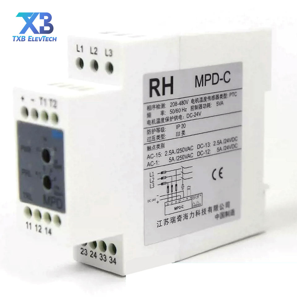 Mpd Sensor Rick Hynix Escalator Motor Temperature Sensor & Phase Sequence Relay ...