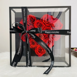 2022 Valentine Wholesale Luxury Gift Preserved Flower Box Everlasting Stabilized Preserved Rose In Gift Box