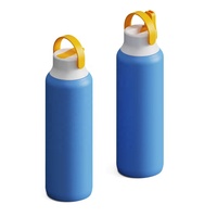 Couvercle de paille détachable Sports Bouteille d'eau isolée Double paroi Flacon en acier inoxydable Portable Gym Camping Outdoor Thermos Cup