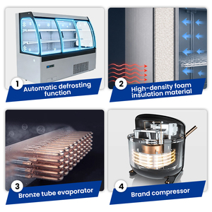 Refrigerador de Sushi de Gran Capacidad, Diseño Moderno para Tiendas de Abarrotes, <span class=keywords><strong>Vitrina</strong></span> Profesional para Restaurantes, <span class=keywords><strong>Precio</strong></span> de Fábrica - Product Image 2