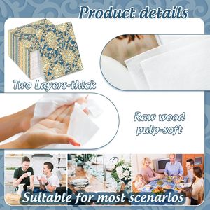 Serviettes en papier jetables imprimées personnalisées avec logo pour cocktails, mariages, dîners - Product Image 5