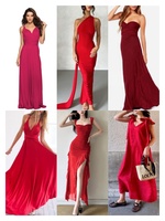 Vente en Gros Moulante Courte Mini Élégante Soirée Cocktail Anniversaire Bandage Fête Noël Valentine Robes Rouges Femme