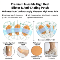 Coussinets anti-friction invisibles pour talons hauts, ultra-fins et doux pour la peau, offrant une protection des pieds toute la journée.