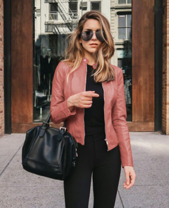 2026 nueva llegada moda mujer motocicleta nueva Otoño e Invierno moda mujer <span class=keywords><strong>PU</strong></span> traje chaqueta - Product Image 6