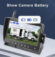 7 ''IPS HD affichage sans fil solaire caméra de recul enregistrement voiture vue arrière caméra Kit étanche DVR pour camion autobus scolaire