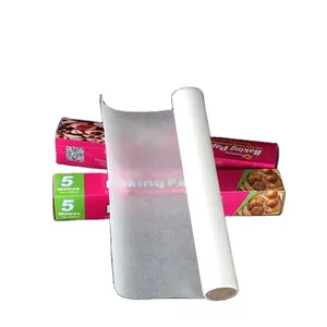 Papel precortado de grado alimenticio, lámina de papel de pergamino de colores para hornear, rollo