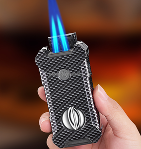 JOFI 5-In-1 Luxury Type-C 2 Jet Blue Flame Metal Cigar Torch <b>Lighter</b> Refillable Windproof <b>Custom</b> Butane American Style Business - Product Image 1