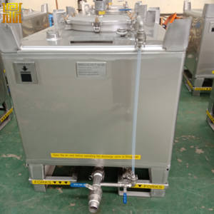 משטח פלדה נירוסטה למיכל IBC 2000 ליטר 150 פתוח 50 ניקוז תואם לחנקן נוזלי - Product Image 3