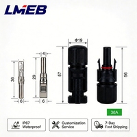 Kit Konektor dengan 1P Pin Positif Negatif untuk Sistem Energi Fotovoltaik Terbuat dari Bahan PC untuk Aplikasi Tenaga Listrik