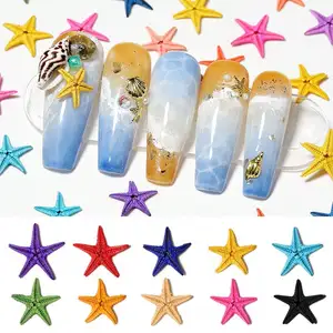 New Colorful Summer Ocean Style Starfish Nail Decoration Sea Star Nails Art Design
