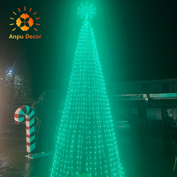 Sapin de Noël géant LED ANPU 4M pour décoration extérieure avec éclairage RGB multicolore, étanche IP44, à intensité variable