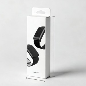 Boîte de présentation personnalisée haut de gamme en papier blanc avec sangle pour bracelets de suivi de fréquence cardiaque Whoop Bicep Smartwatch - Product Image 5