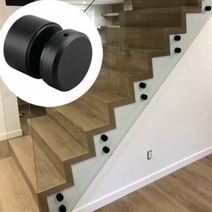 Support de fixation multi-tailles en acier inoxydable noir mat, lot de quatre pièces (hautes, larges, courtes), anti-corrosion, pour garde-corps de balcon et <span class=keywords><strong>viaduc</strong></span> moderne - Product Image 6