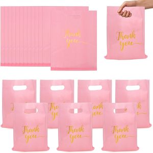 Sacs de courses en plastique noir et rose personnalisés avec logo imprimé, prix d'usine, pour petites entreprises et supermarchés, sacs de remerciement - Product Image 1