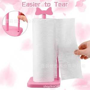 Wooden Storage Rack Pink <b>Bow</b> Organizer Desktop Solid Wood Shelf Cute Design Tissue <b>Holder</b> - Product Image 2