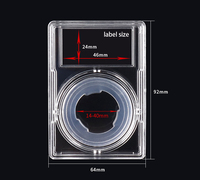 Boîte de rangement en plastique transparente personnalisable, scellée par soudage à ultrasons, pour présentoir PCCB NGC, rotative à 360°, pour pièces de monnaie