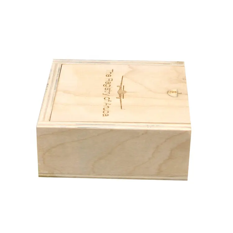 सुपर गुणवत्ता अनुकूलित प्राकृतिक अधूरा वर्ग लकड़ी पैकेजिंग बॉक्स निर्माता