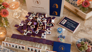 Ensemble de jeu de Mahjong américain d'Halloween personnalisé en gros, 160 pièces, tuiles en acrylique à <span class=keywords><strong>3</strong></span> couches avec tapis de Mahjong, Sorcière Joker, cadeau OEM - Product Image 4