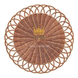 Set de table/assiette décorative/objet de décoration murale en rotin durable pour table à manger, artisanat du Vietnam, prix abordable - Product Image 2