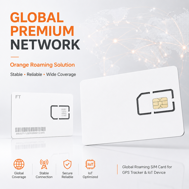 Global Orange Roaming SIM Card for GPS Tracker IoT Device GLONASS/WiFi Support PC Compatible Stable Europe Africa Asia Network