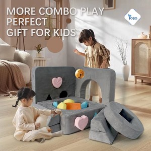 Juego de Sofás Modulares para Niños de 16 Piezas, Sofá Infantil de Felpa Multifuncional Convertible para Muebles de Juego para Niños Pequeños - Product Image 3