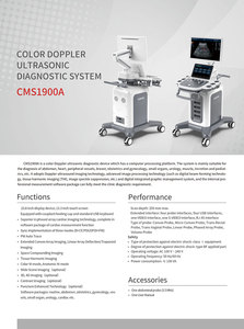 Appareil de thérapie par ultrasons numérique complet CONTEC CMS1900A, appareil d'échographie médicale, Doppler couleur - Product Image 6