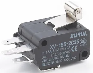 15A 125V rouleau à action instantanée type levier double dpdt micro-interrupteur