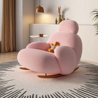 Fauteuil inclinable à bascule en tissu de style européen, chaise longue de salon, design moderne et écologique