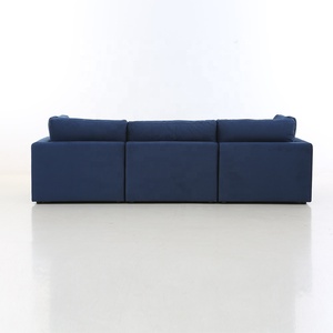 Bleu marine 3 pièces canapé canapé confortable modulaire personnalisé sectionnel qui vient en morceaux - Product Image 3