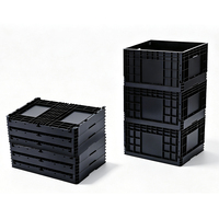 Caisse de rangement pliable antistatique en plastique pour atelier électronique automatisé, fabrication chinoise