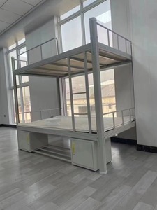 Wholesale Steel Pipe Detachable Bunk Bed Frame Adult Iron Double Decker Bed Metal Bunk Bed for Hostel School Dormitory <strong>Bunkbed</strong> - Product Image 4