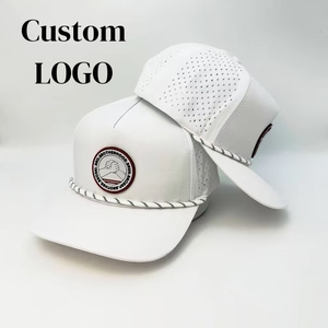 Casquettes de baseball et de golf pour hommes de haute qualité, personnalisées, 5 panneaux, avec corde, découpées au laser, imperméables, pour le sport - Product Image 1