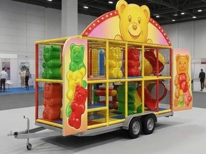 Remolque de juegos infantiles temático de dulces con trampolín y piscina de bolas - <span class=keywords><strong>Centro</strong></span> de juegos blandos colorido para <span class=keywords><strong>alquiler</strong></span> <span class=keywords><strong>en</strong></span> eventos infantiles - Product Image 4