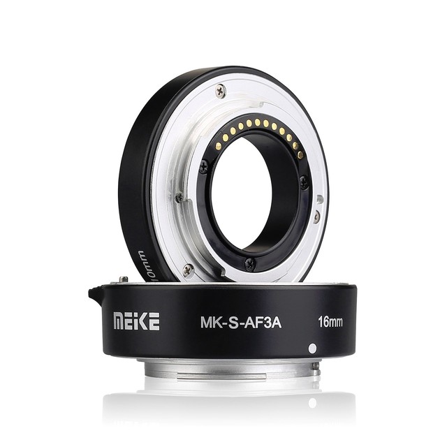 MEKE Meike MK-S-AF3A Metal AF Macro Extension Tube Auto Focus Adapter Ring 10mm 16mm for Mirrorless A7 NEX E-Mount Camera