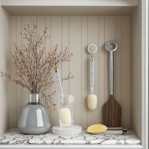 Brosse <span class=keywords><strong>de</strong></span> nettoyage <span class=keywords><strong>de</strong></span> luxe multifonctionnelle à long manche éponge transparente en plastique avec paille intégrée pour couvercle <span class=keywords><strong>de</strong></span> tasse <span class=keywords><strong>de</strong></span> paille - Product Image 4