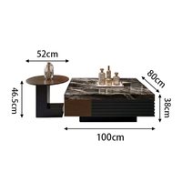 Nouvelle Table Basse Moderne et Créative pour Salon, Rangement Simple, Design Avancé, Idéale pour Petits Espaces