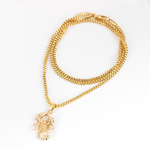 Colliers Hip hop <span class=keywords><strong>Rock</strong></span> pour hommes, pendentif Animal en acier inoxydable, <span class=keywords><strong>Scorpion</strong></span>, chaîne en or, pendentif pour hommes, bijoux de mode - Product Image 6