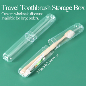 SUNSHING Clear Plastic <b>Toothbrush</b> <b>Holder</b> Travel Storage Box <b>Toothpaste</b> Case Cover Teeth Brush Container Custom <b>Toothbrush</b> Stand - Product Image 1