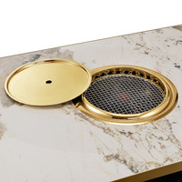 Barbecue électrique rond d'intérieur sans fumée, antiadhésif PTFE pour usage domestique et hôtelier, équipement de cuisson commercial pour restaurants